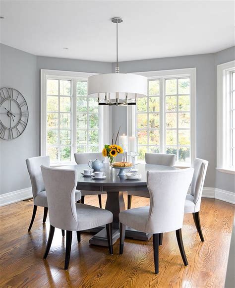 brown and gray dining room
